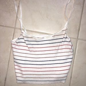 LA HEARTS striped crop top